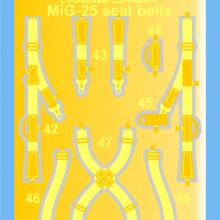 MD7215 MiG-25. Seat belts