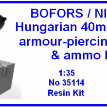 35114 Bofors/Nimrod Hungarian 40mm 42a.M armour-piercing ammo & ammo box