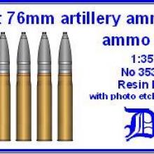 3530 Soviet 76 mm artillery ammo & ammo box