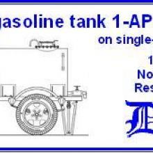 3557 1000 l gasoline tank on single-axle trailer