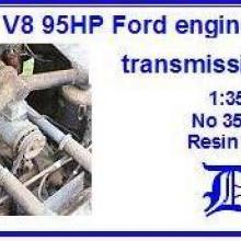 3564 3,9 l V8 95HP Ford engine & transmissions box