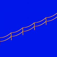 MD70004 Double stranded rail with sags