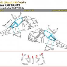 MDM4811 Harrier GR1/GR3. Canopy masks