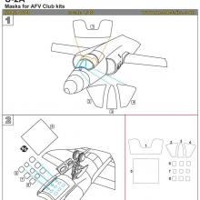 MDM4820 U-2A. Masks (AFV Club)